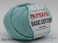 basic cotton mondial 254 azzurro maldive