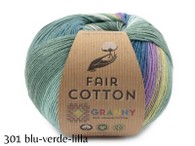 fair cotton granny di katia 301 blu verde lilla