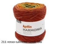 harmonia di katia 211 rosso salmone verde blu